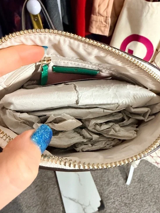 kate spade Cream Tropical Pool Party toss multi small dome Crossbody 960 L38 - Picture 9 of 11